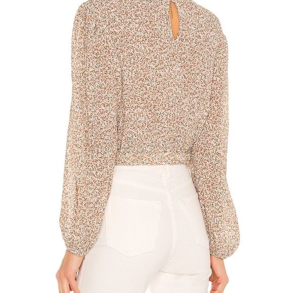 Minkpink Lydia Twist Plisse Long-Sleeve Blouse Size XS - Picture 4 of 12